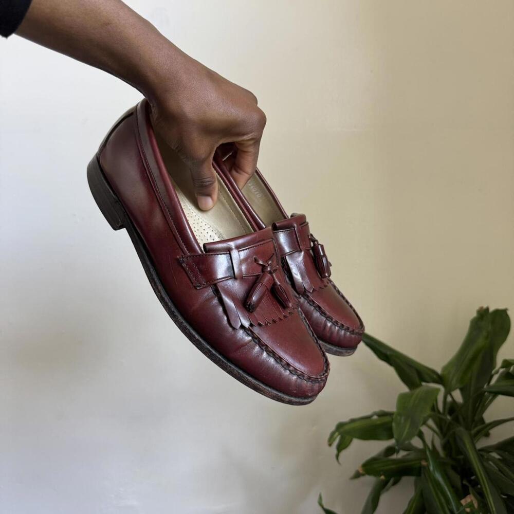 Vintage Hanover unisex burgundy minimalist loafter flat Men’s US 8 Women’s US 10